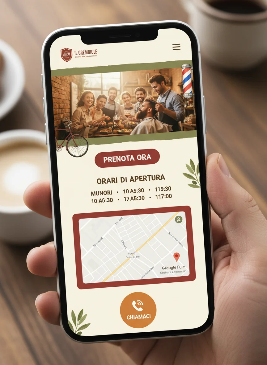 Demo sito per attivita locale con contatto rapido e orari