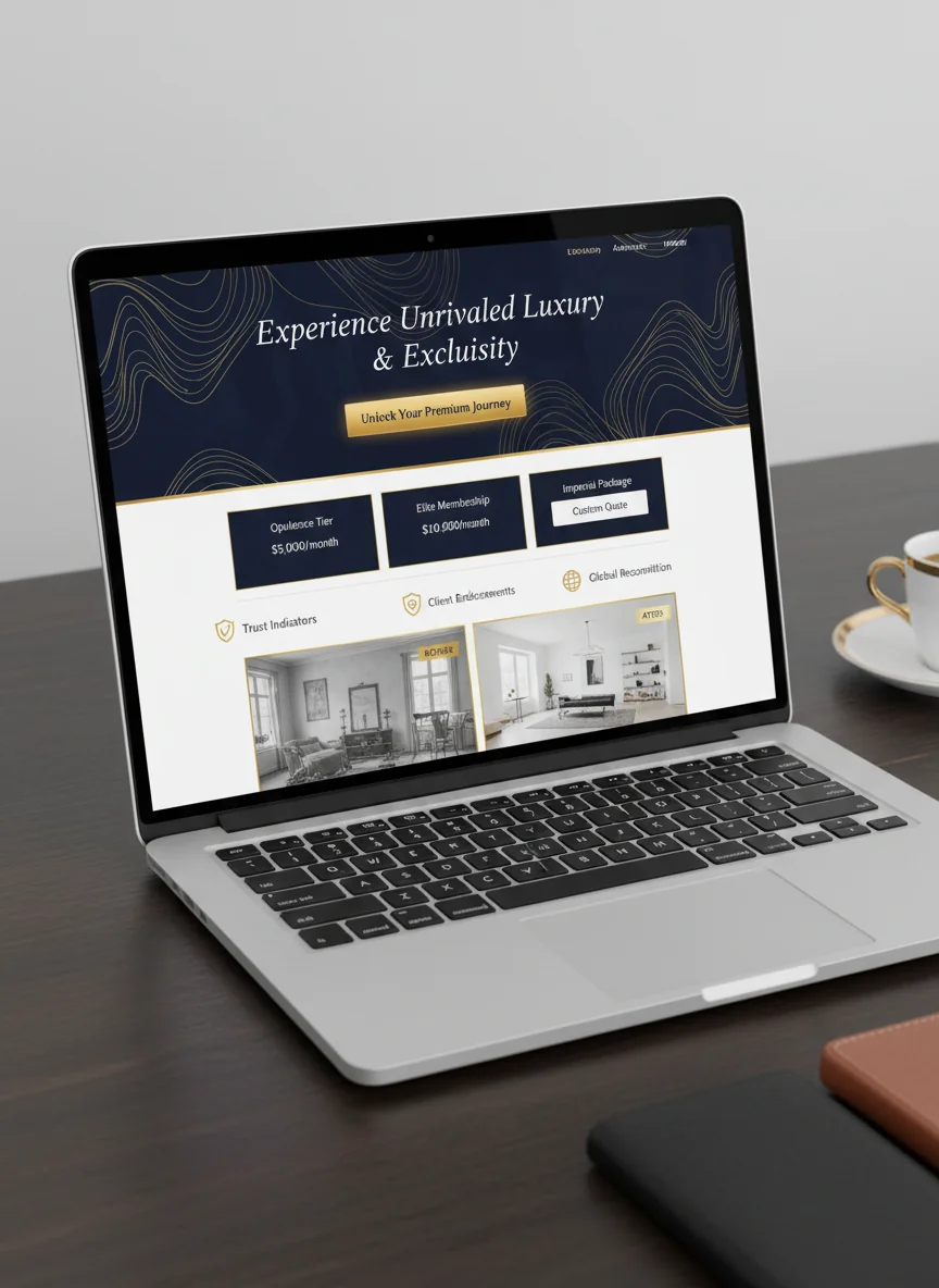 Demo landing page servizi premium con pricing e FAQ